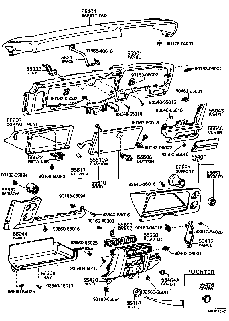 55401-14906 PANEL SUB-ASSY, INSTRUMENT CLUSTER FINISH product image