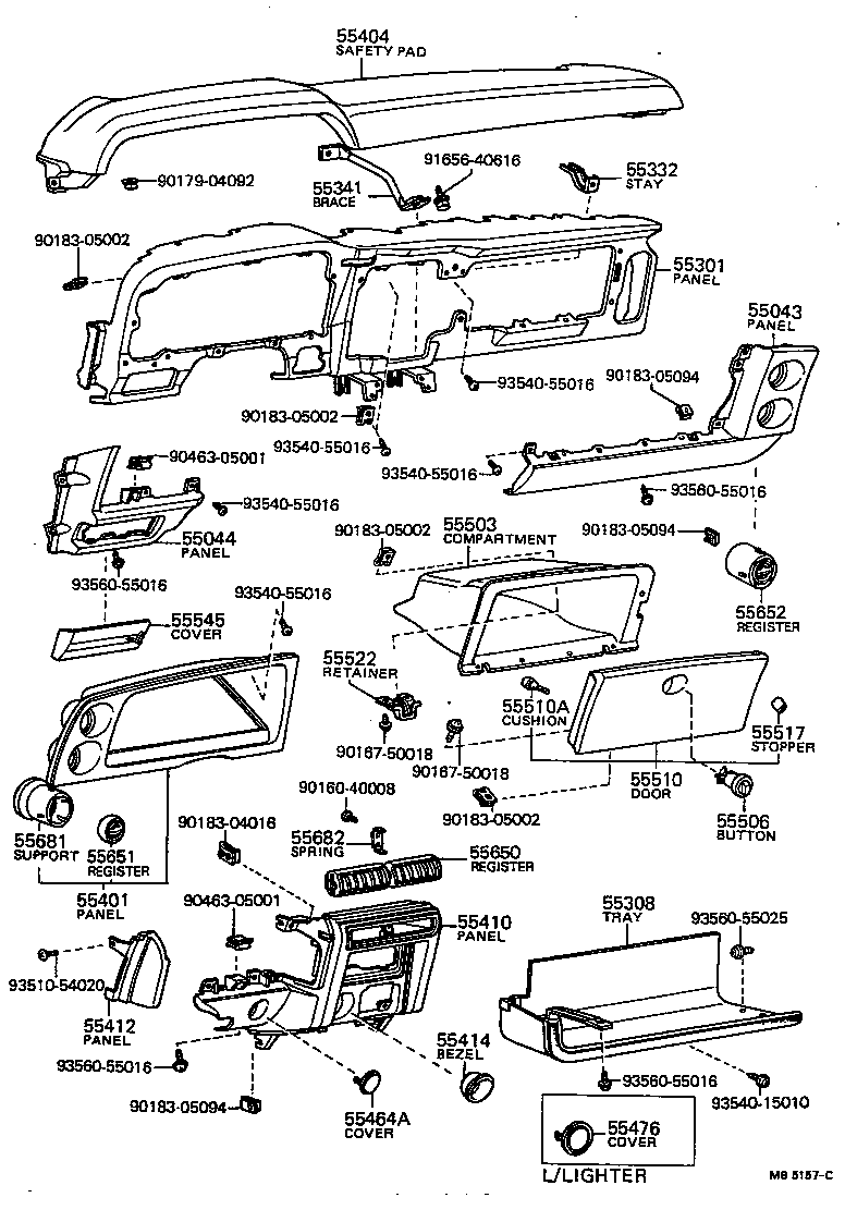 55401-14906 PANEL SUB-ASSY, INSTRUMENT CLUSTER FINISH product image