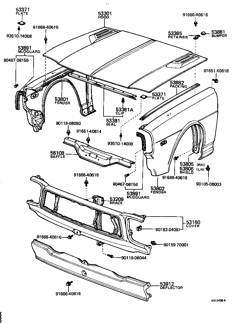53891-12040 PROTECTOR, FRONT FENDER LINER product image