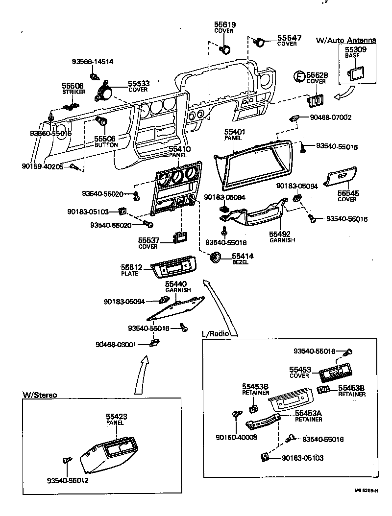 55538-22010 COVER, COOLER SWITCH HOLE product image