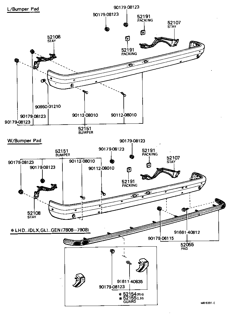 52083-91601 STAY SUB-ASSY, REAR BUMPER, RH product image