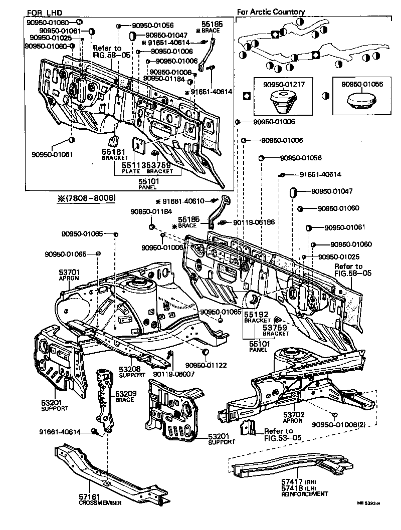 53202-22020 SUPPORT SUB-ASSY, RADIATOR product image
