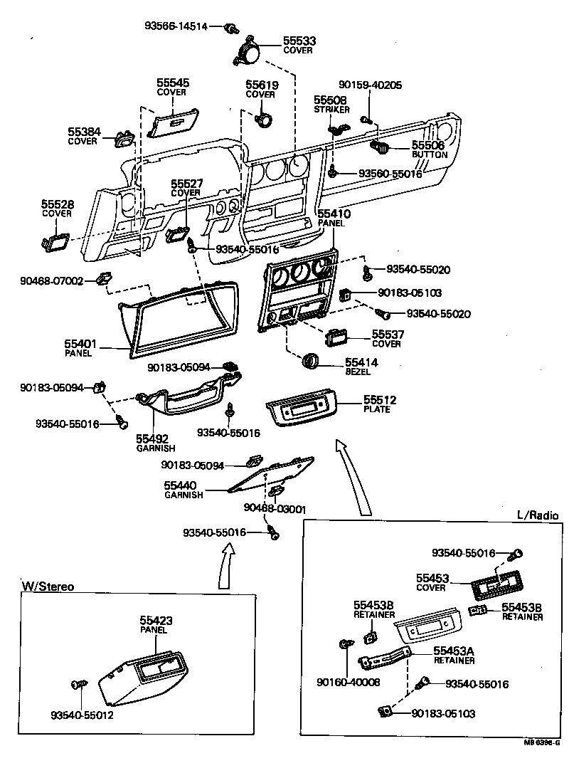 55538-22010 COVER, COOLER SWITCH HOLE product image