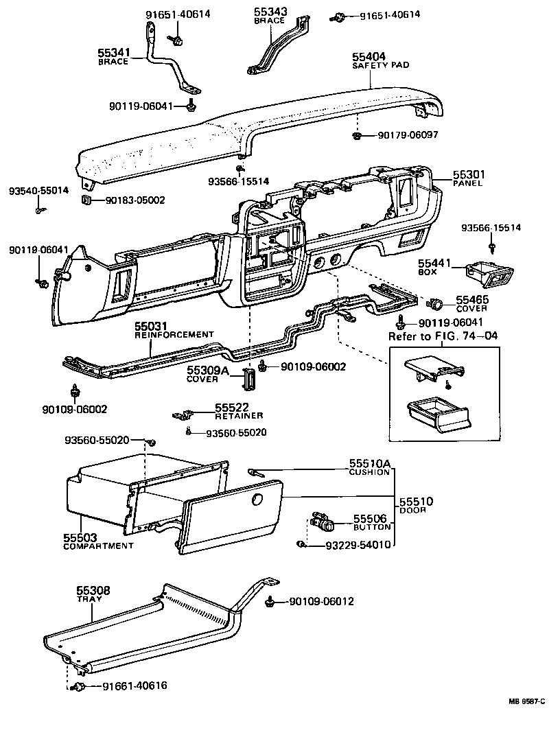 55404-12340 PANEL SUB-ASSY, INSTRUMENT CLUSTER FINISH product image