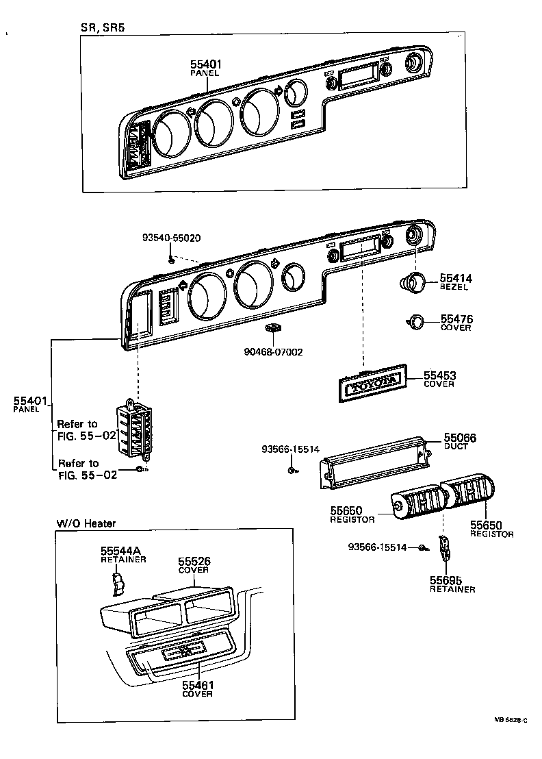 55404-12340 PANEL SUB-ASSY, INSTRUMENT CLUSTER FINISH product image