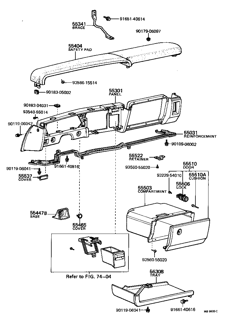 55404-12340 PANEL SUB-ASSY, INSTRUMENT CLUSTER FINISH product image