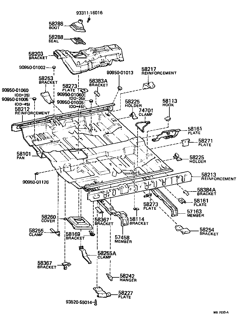 58398-91701 COVER, LOWER BACK, OUTER LH product image