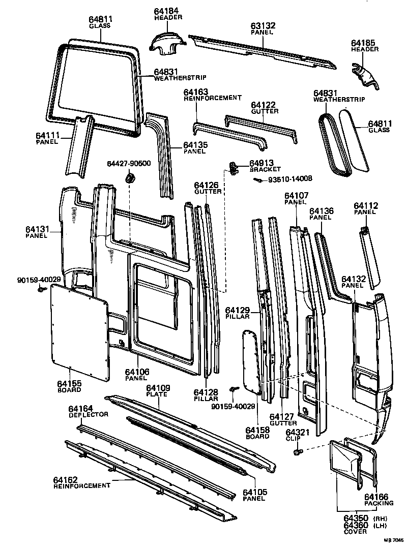 64181-90501 PANEL, WINDSHIELD HEADER, INNER product image