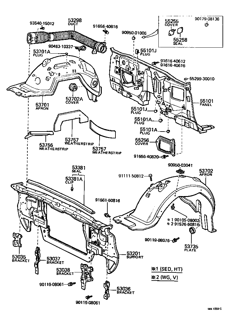 53381-30030 SEAL, HOOD TO RADIATOR SUPPORT product image