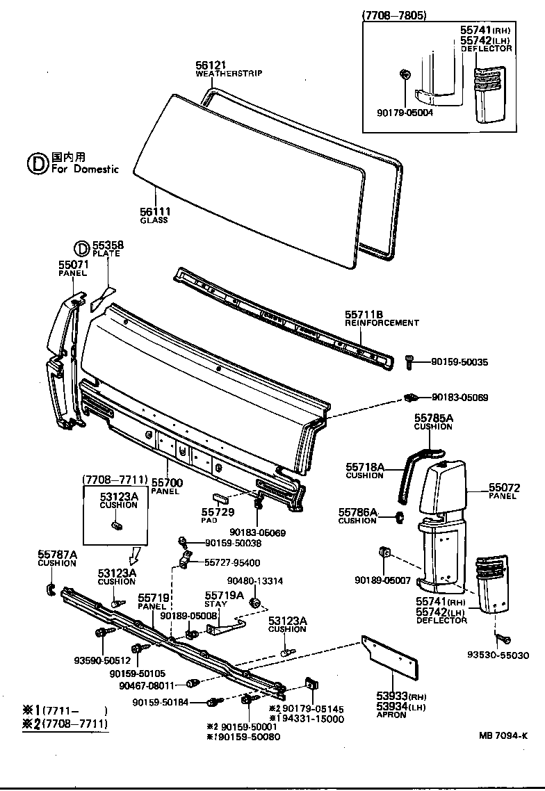 55072-95403 PANEL SUB-ASSY, FRONT SIDE, LH product image