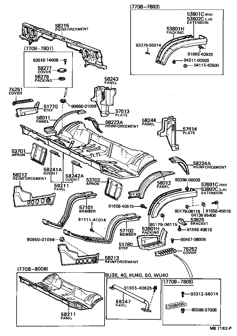 57102-95403 MEMBER SUB-ASSY, FRONT SIDE, LH product image