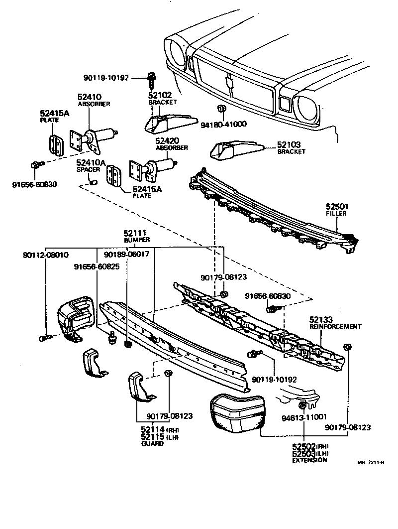 52021-22010 REINFORCEMENT, FRONT BUMPER product image