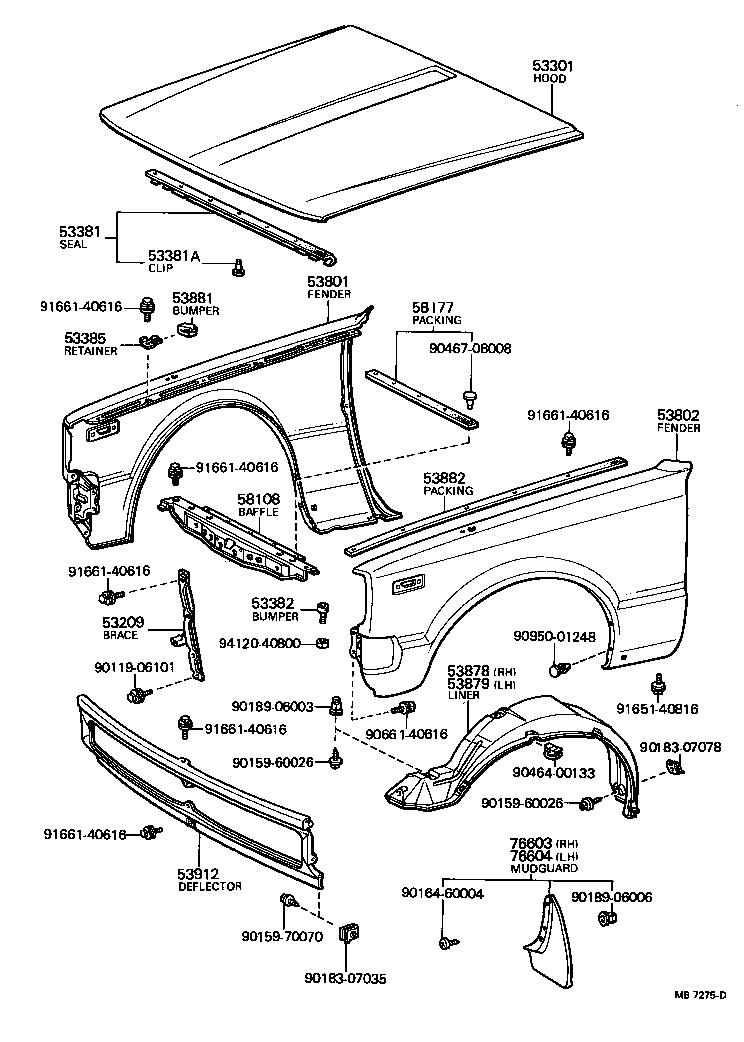 53205-14010 BAFFLE SUB-ASSY, RADIATOR UPPER product image
