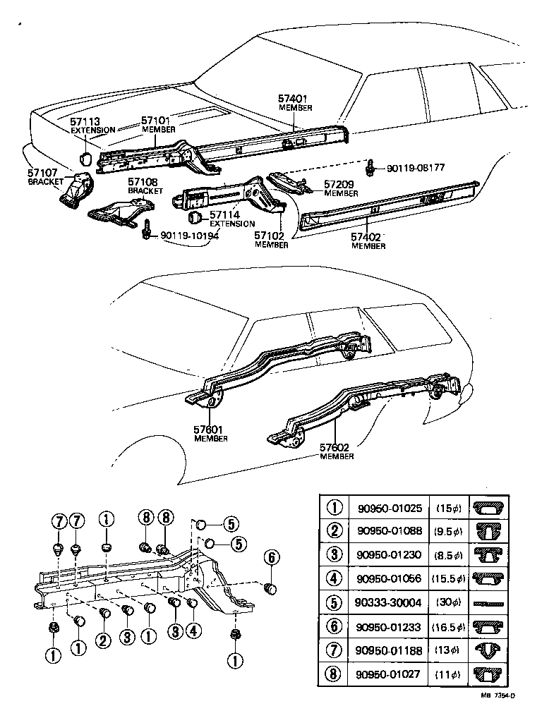 57102-14101 MEMBER SUB-ASSY, FRONT SIDE, LH product image