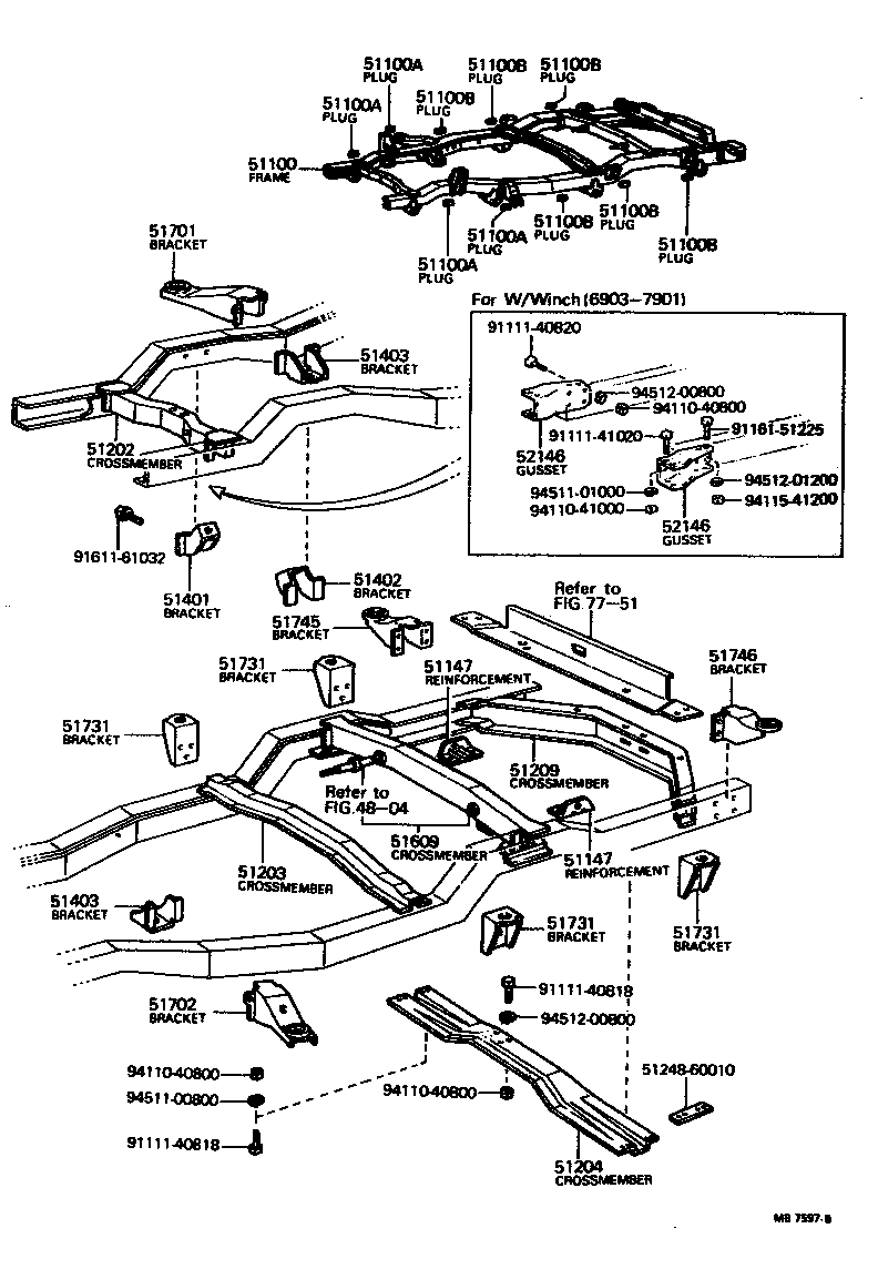 51001-60220 FRAME ASSY product image