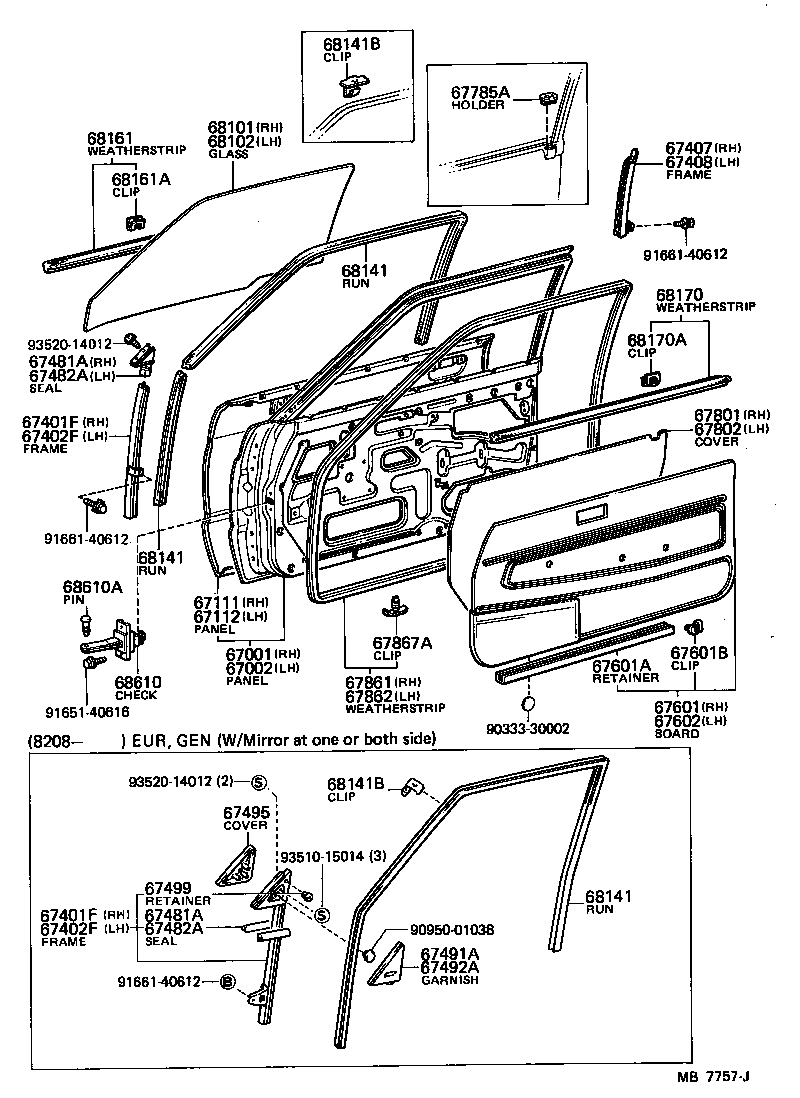 67001-10180 PANEL SUB-ASSY, FRONT DOOR, RH product image