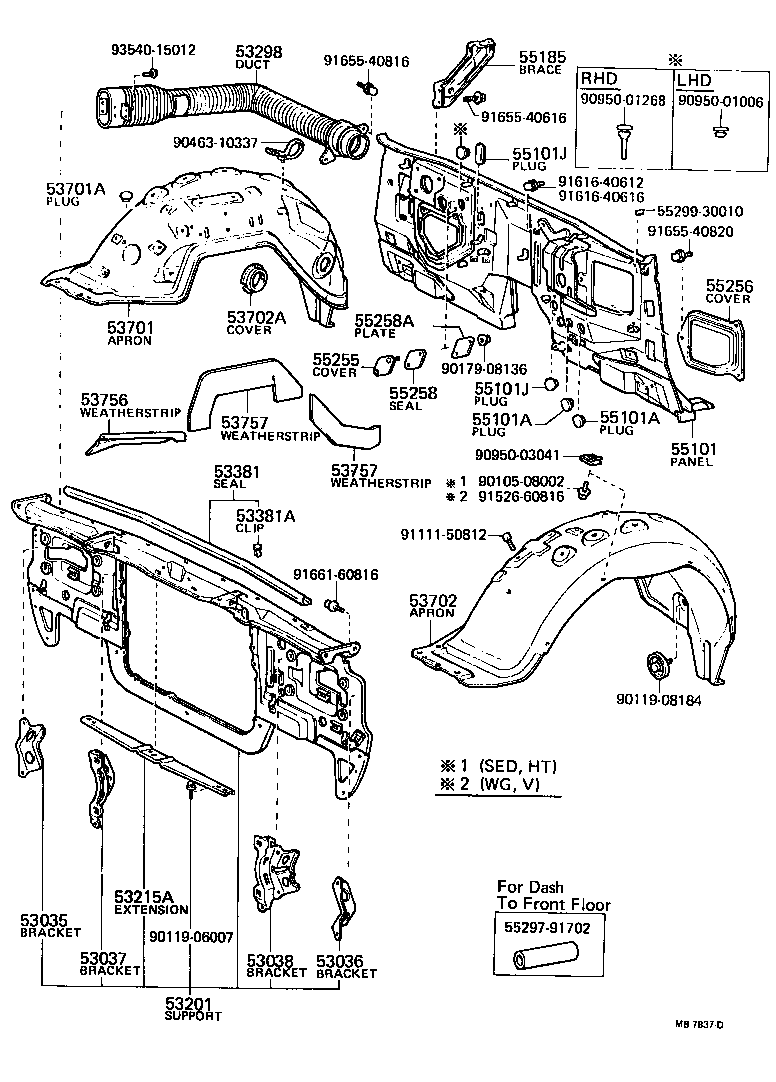 53381-30030 SEAL, HOOD TO RADIATOR SUPPORT product image