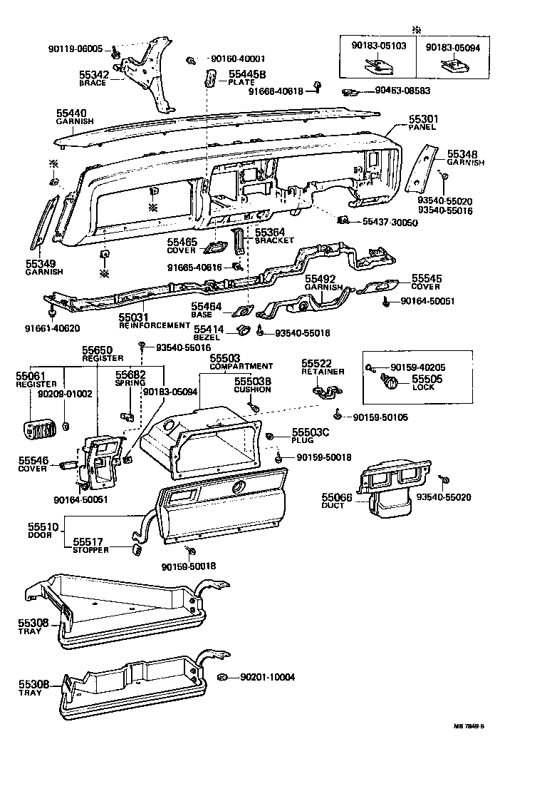55404-30280 PANEL SUB-ASSY, INSTRUMENT CLUSTER FINISH product image
