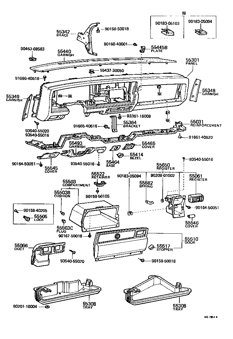 55404-30280 PANEL SUB-ASSY, INSTRUMENT CLUSTER FINISH product image
