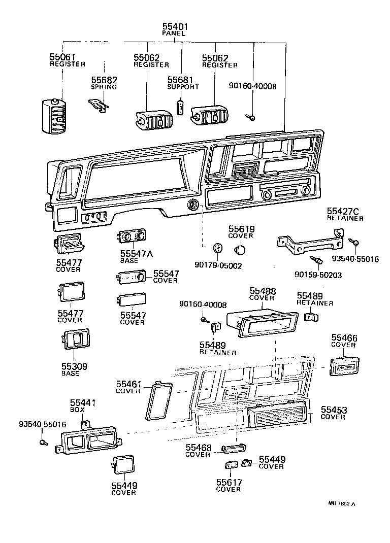 55404-30280 PANEL SUB-ASSY, INSTRUMENT CLUSTER FINISH product image