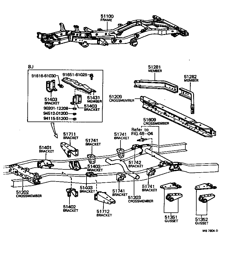 51001-60220 FRAME ASSY product image