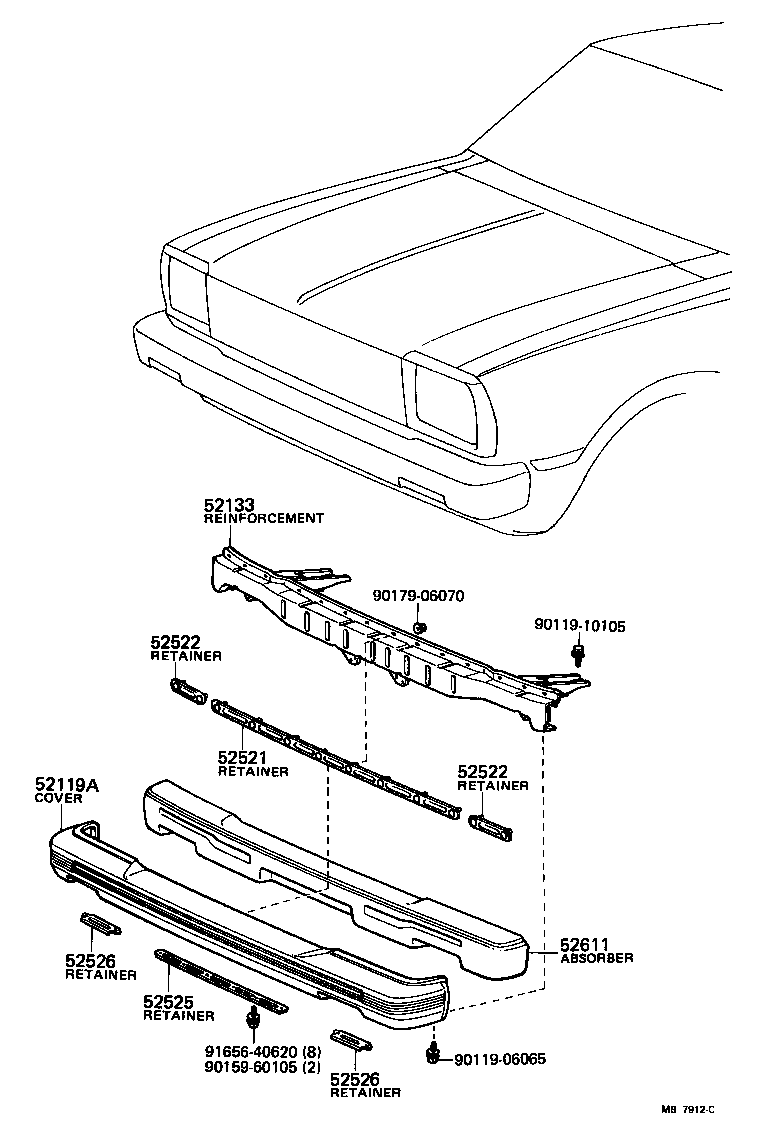 52116-16040 SUPPORT, FRONT BUMPER SIDE, LH product image