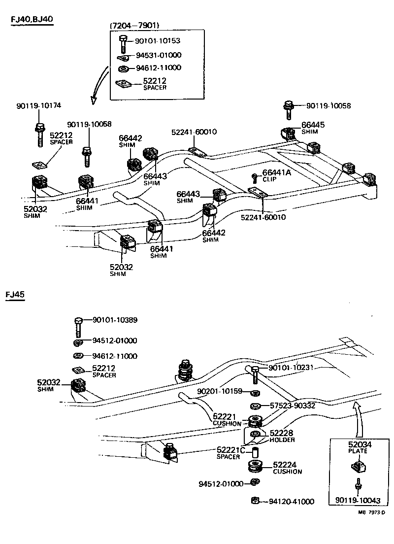 90105-10053 BOLT(FOR BODY MOUNTING NO.1 CUSHION) product image