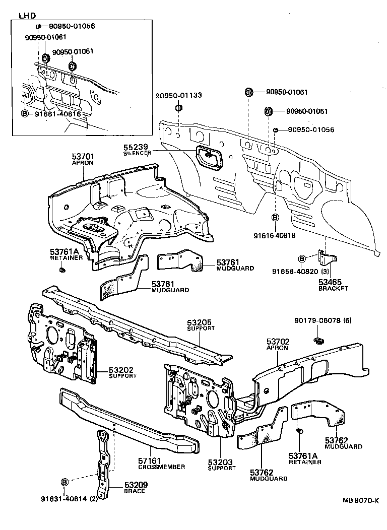 74465-89102 BRACKET,WASHER TANK product image