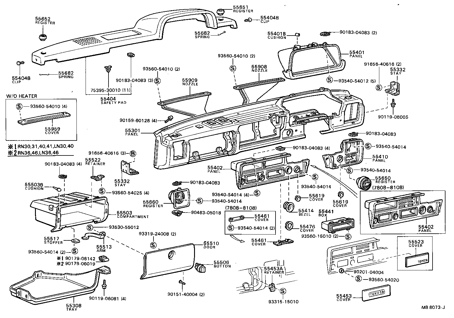 55301-89114 PANEL SUB-ASSY, INSTRUMENT product image