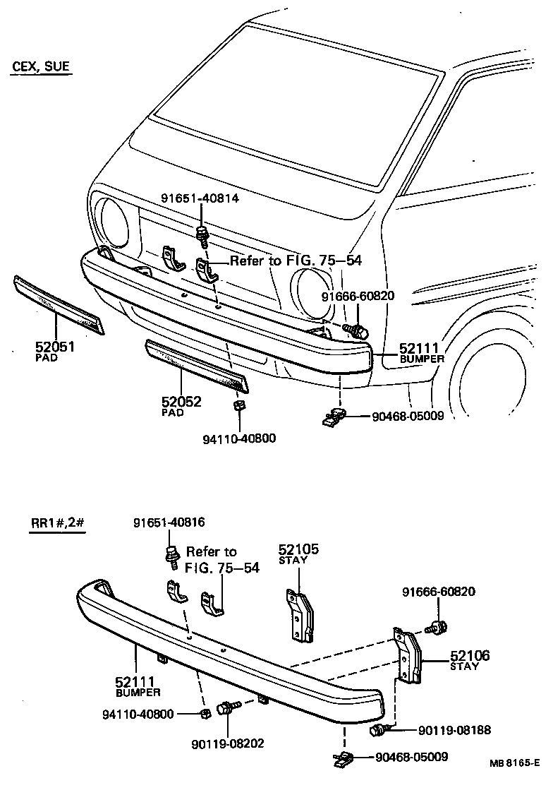 52052-29025 PAD SUB-ASSY, FRONT BUMPER, LH product image