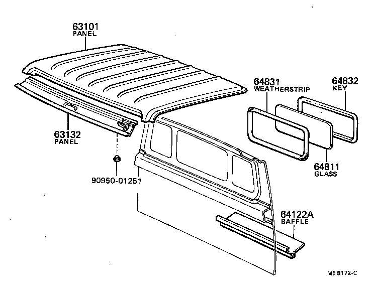 63132-87002 PANEL, WINDSHIELD HEADER, INNER product image
