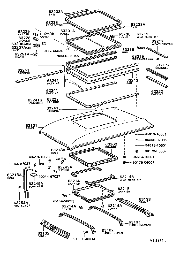 63132-87002 PANEL, WINDSHIELD HEADER, INNER product image