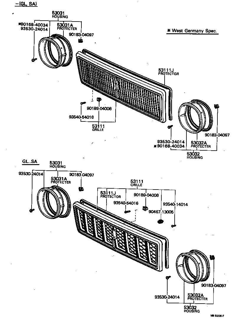 53100-29065 GRILLE, RADIATOR product image