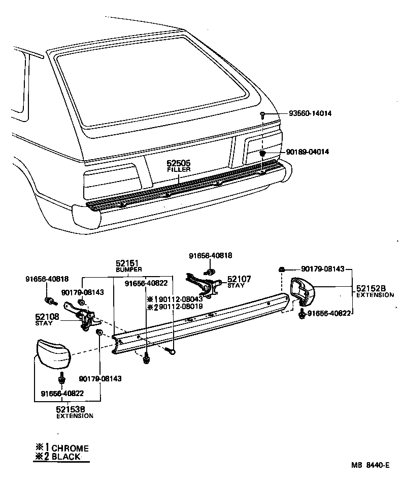 52016-10020 STAY SUB-ASSY, REAR BUMPER, LH product image