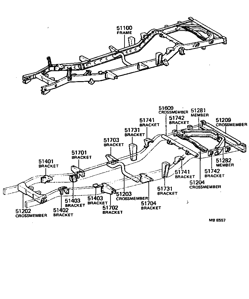 51001-60220 FRAME ASSY product image