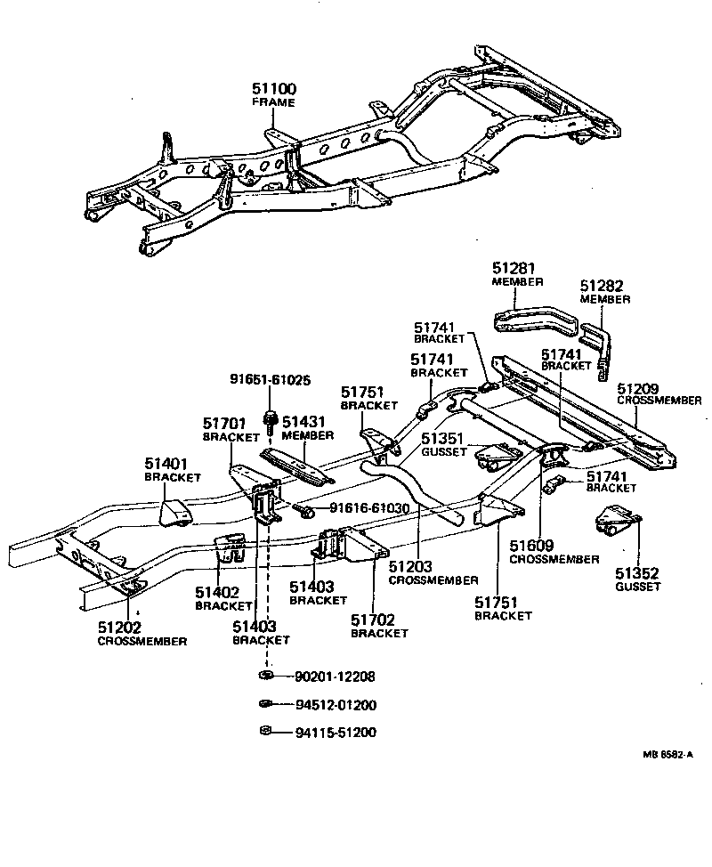51001-60220 FRAME ASSY product image