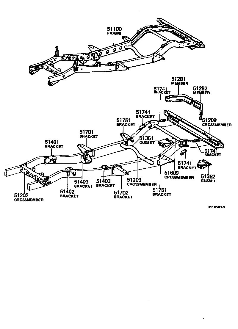51001-60220 FRAME ASSY product image