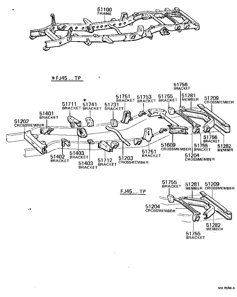 51001-60243 FRAME ASSY product image