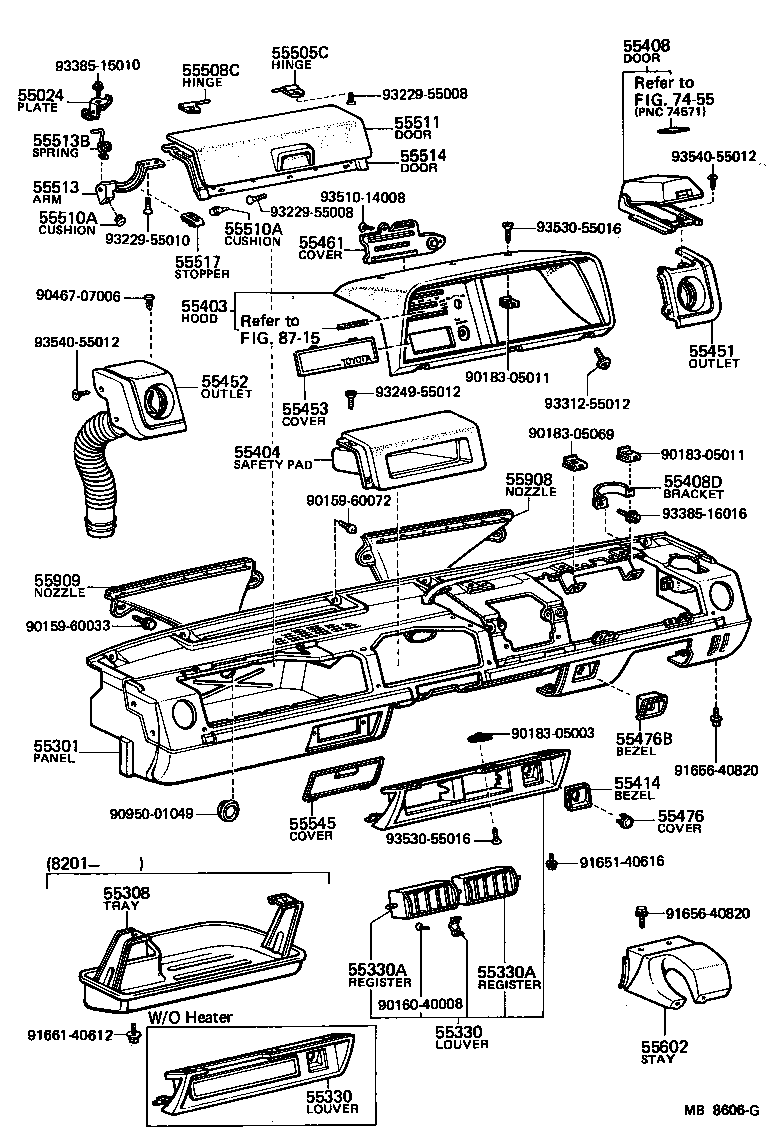 55421-95013 HOOD SUB-ASSY, METER product image