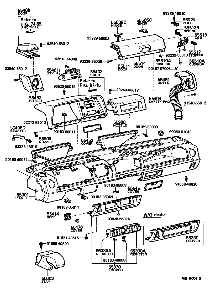 55421-95013 HOOD SUB-ASSY, METER product image