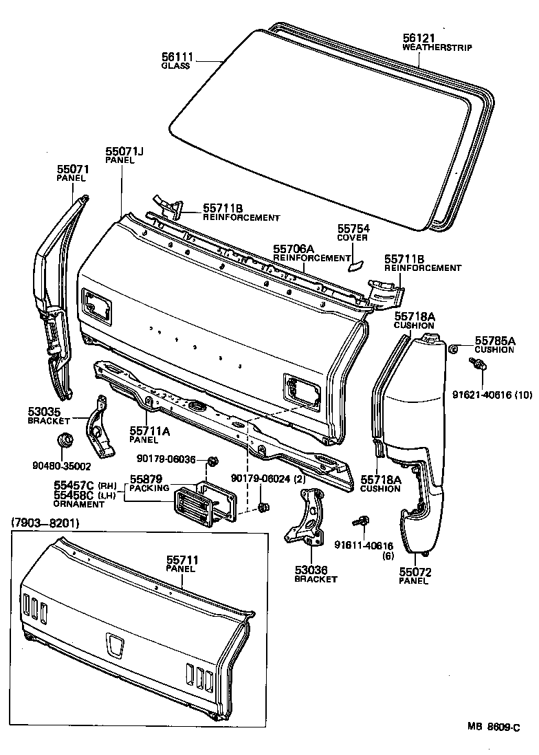53801-95014 PANEL SUB-ASSY, FRONT SIDE, RH product image