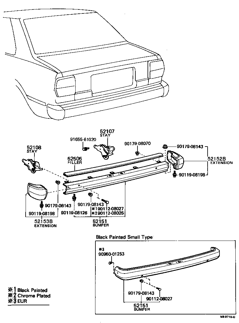 52019-19016 BUMPER ASSY, REAR product image