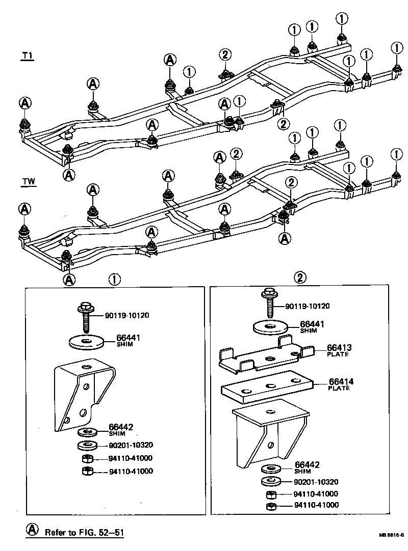 66441-90301 SHIM, MOUNTING, NO.1 product image