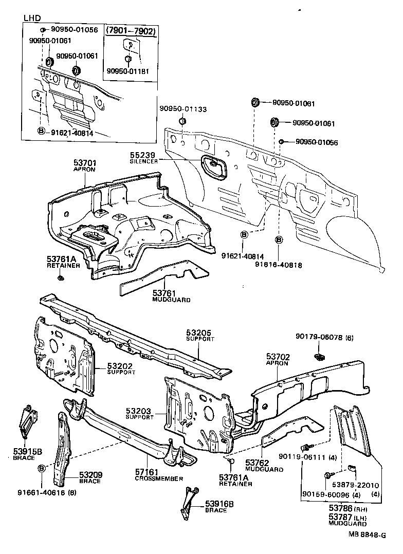 74465-89102 BRACKET,WASHER TANK product image