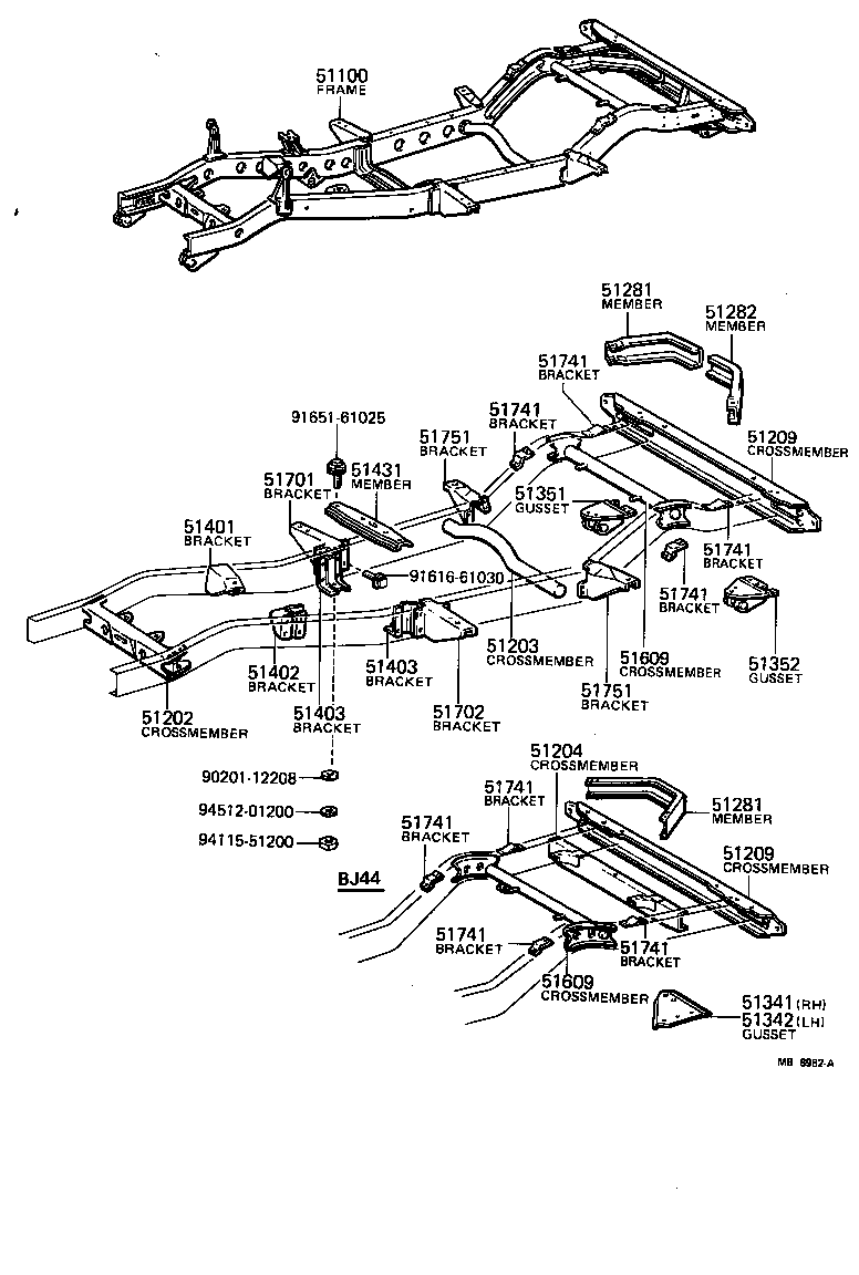 51001-60152 FRAME ASSY product image