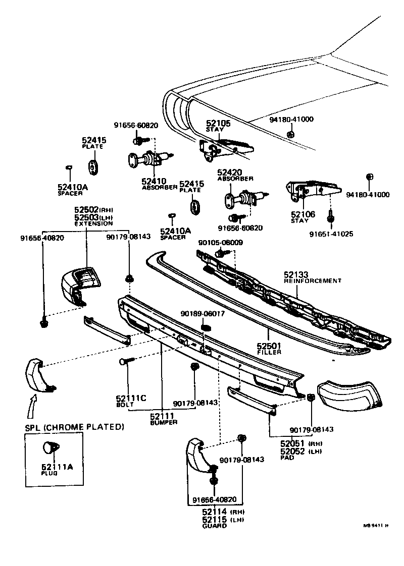 52012-12050 STAY SUB-ASSY, FRONT BUMPER, LH product image
