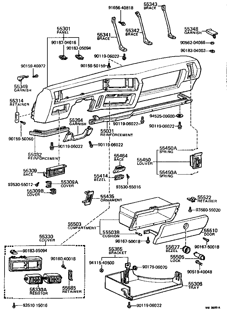 55040-20140 PANEL SUB-ASSY, INSTRUMENT CLUSTER FINISH product image