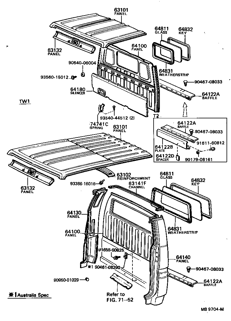 63132-95413 PANEL, WINDSHIELD HEADER, INNER product image