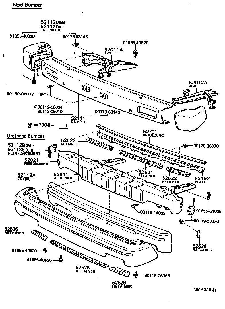 52102-19265 EXTENSION, FRONT BUMPER, RH product image