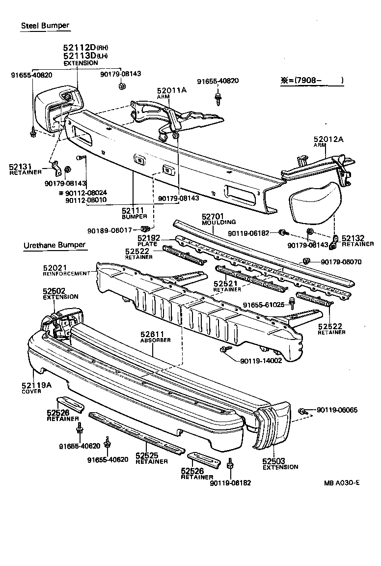 52102-19245 EXTENSION, FRONT BUMPER, RH product image